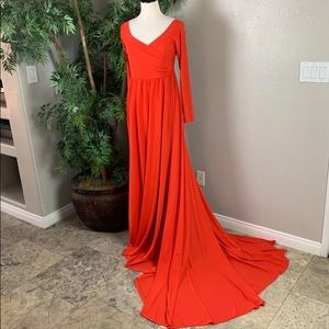 Maternity Photograph Gown Orange Small